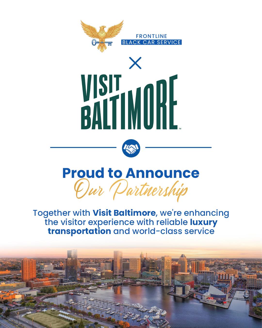 frontline limo partner with visit baltimore